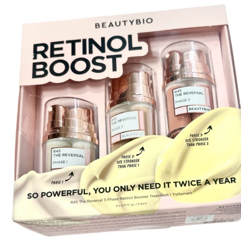 BeautyBio R45 The Reversal 3-Phase Retinol Booster System Set, New in Box
